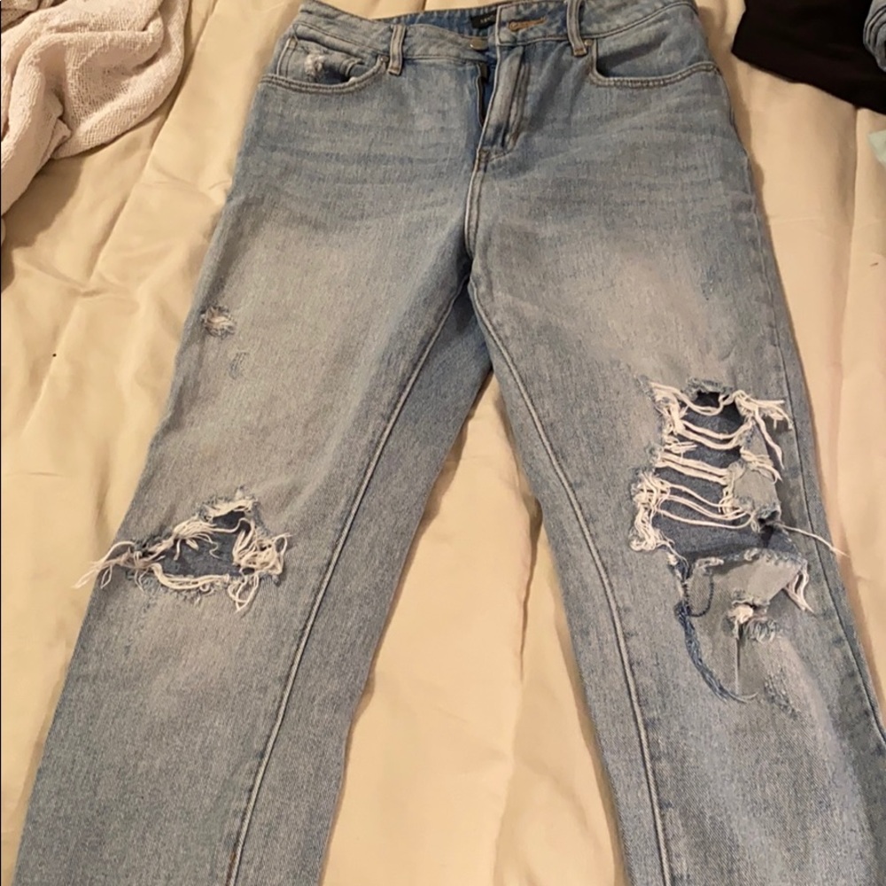 Light wash ripped jeans